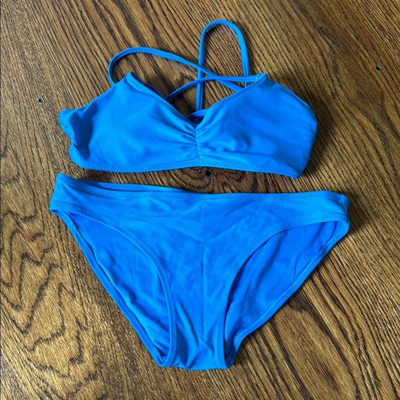 Aerie Royal Blue Bikini with Cross Strap Back - Picture 1 of 5